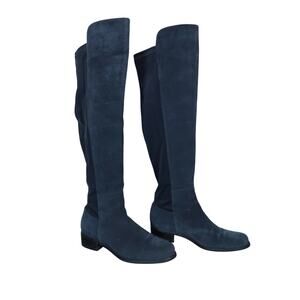 Blondo Womens Over The Knee Boots 8 Soft Black Suede Leather Waterproof Pull On